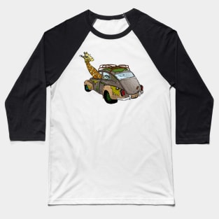 Giraffe in a volvo Baseball T-Shirt